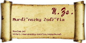 Muránszky Zsófia névjegykártya